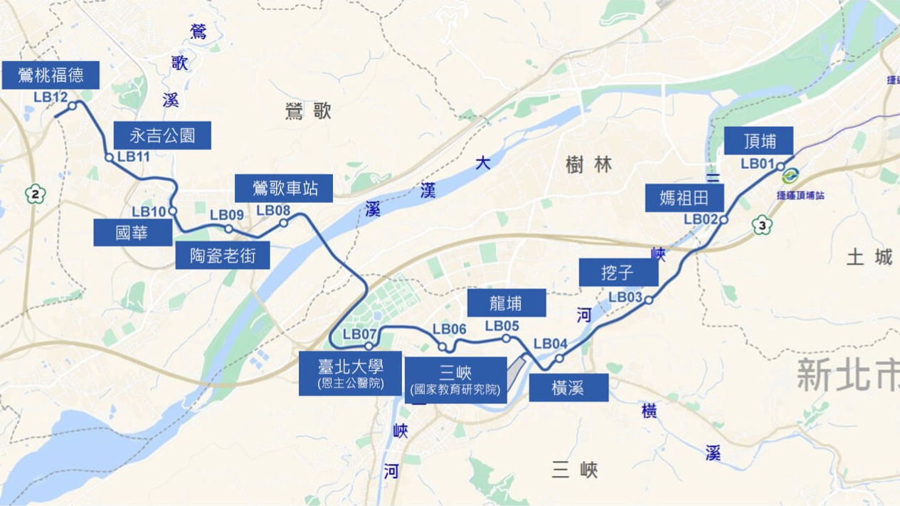 三鶯線路網圖
