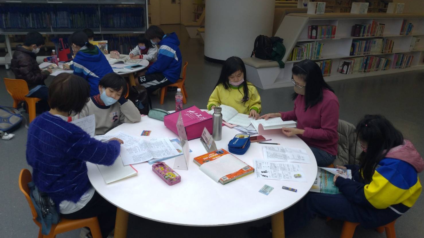 圖書館實際陪讀情形