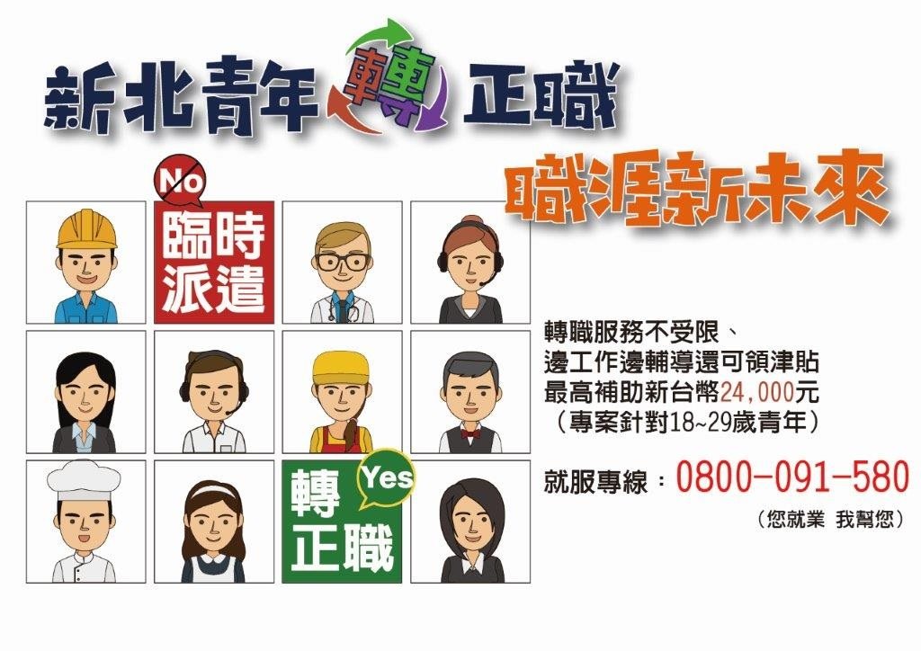 新北市非典型勞動青年轉正職計畫