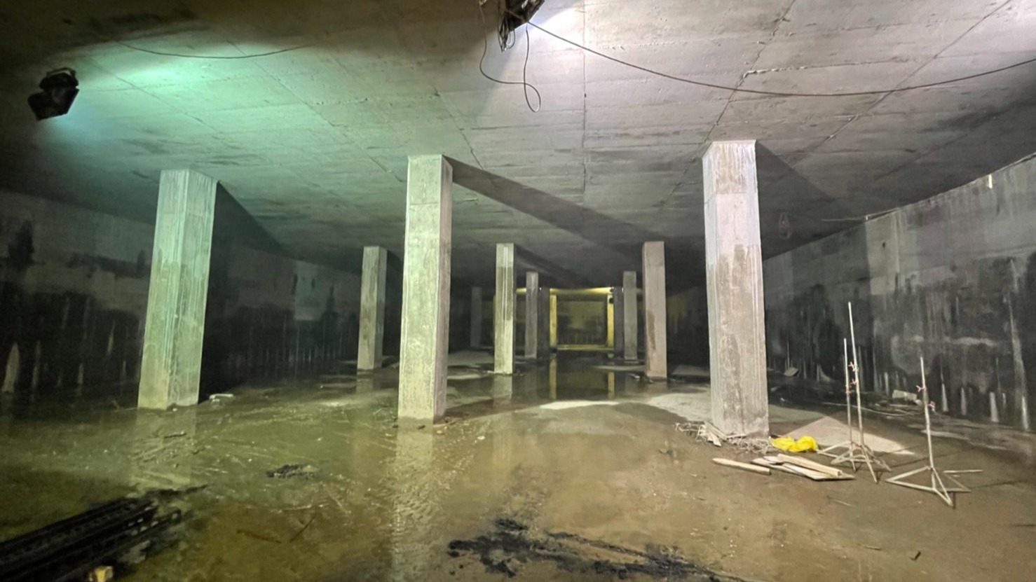 「新北市三重區正義國小透水保水工程」貯集槽完成