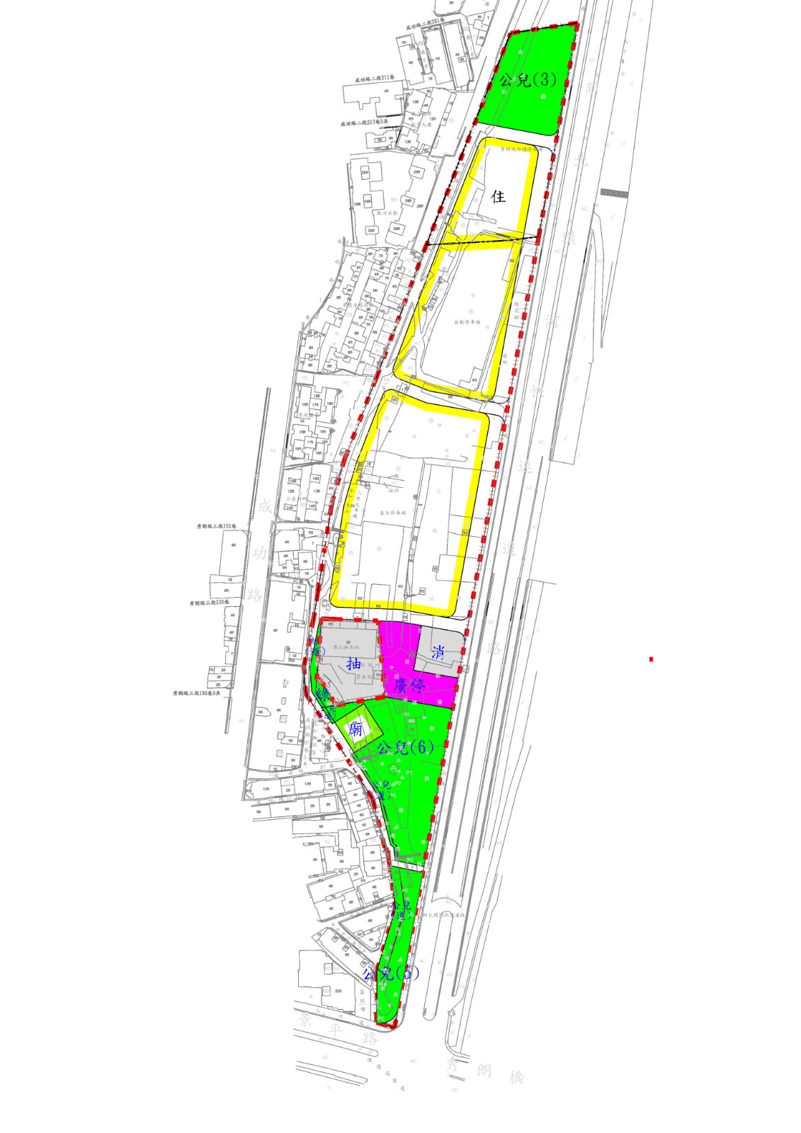 中和秀朗橋北側區段徵收區都市計畫圖